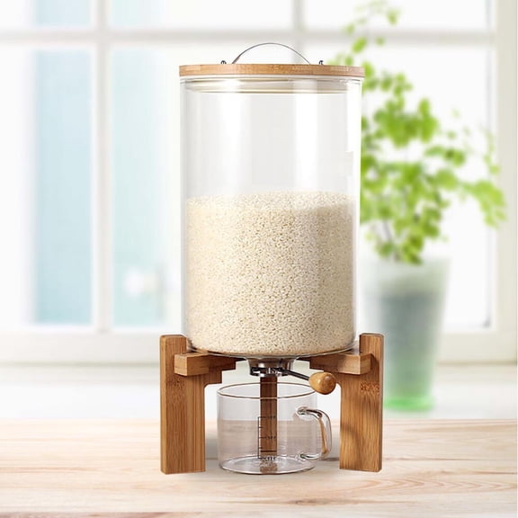 7.5L Cereal Storage Container, Airtight Rice Dispenser, Dry Food Storage with Cup for Pantry, Kitchen