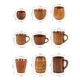 thumbnail image 5 of SPRING PARK Wood Coffee Cup,Handmade Tea Mugs,Wooden Drinking Cup for Tea, Beer,Water,Juice,Milk, 5 of 7