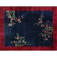 thumbnail image 1 of Ahgly Company Machine Washable Indoor Rectangle Traditional Deep-Sea Blue Area Rugs, 7' x 9', 1 of 7