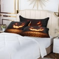 thumbnail image 6 of GZHJMY Halloween Pumpkin Head Jack Pillowcase Plush Pillowcase for Hair and Skin, Soft Standard Size Pillow Cases Zippered Queen Pillow Case Set of 1-21x54in Home Decor, 6 of 7