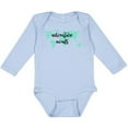 thumbnail image 3 of Inktastic Adventure Awaits Teal World Map Boys or Girls Long Sleeve Baby Bodysuit, 3 of 5