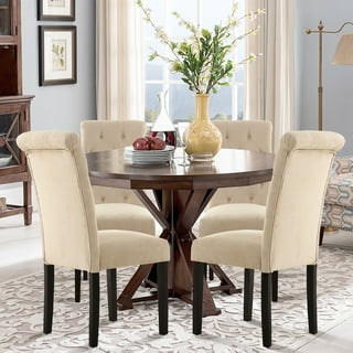 Set Of 2 Modern Design Fabric Armless Accent Dining Chairs W  Solid 