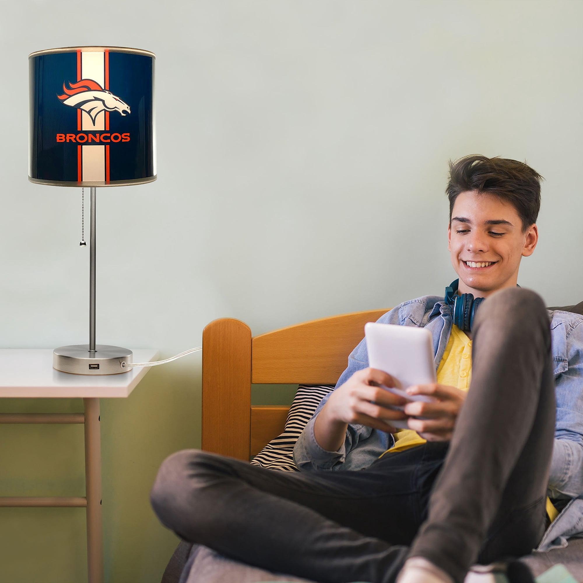 Imperial Denver Broncos Chrome Desk Lamp
