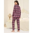 thumbnail image 4 of MLANM Women's Pajamas Set Long Sleeve Shirts and Long Pants 2 Piece Pjs Sleepwear with Pockets Nightwear Pjs Long Sets S-2XL, 4 of 6