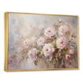 thumbnail image 2 of Designart Roses framed wall Art, Farmhouse Charm Adorned With Pink Roses , Roses framed wall art decor, Pink Gold framed wall art, 20x12 inches Gold Frame, 2 of 5
