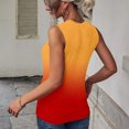 thumbnail image 4 of QUINDOS Womens Tank Tops Gym Orange Fashion Summer Round-Neck Sleeveless Print Casual Blouses Tops Womens Camisoles, 4 of 7