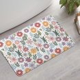 thumbnail image 2 of Colorful Daisy Flower Floral Pattern Bathroom Rugs Mat,Non Slip Microfiber Bathroom Rug,Rubber Backing,Soft Bathroom Mats for Bathroom Floor,Tub and Shower,17x27in(43x68cm), 2 of 5