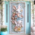 thumbnail image 4 of YWIYIUD 1PC Happy Easter Door Cover Easter Decorations, 71x35 Inch Easter Rabbit Eggs Door Banner Welcome Easter Banner Spring Theme Rabbit Door for Front Door Wall Indoor Outdoor Home Decor, 4 of 5