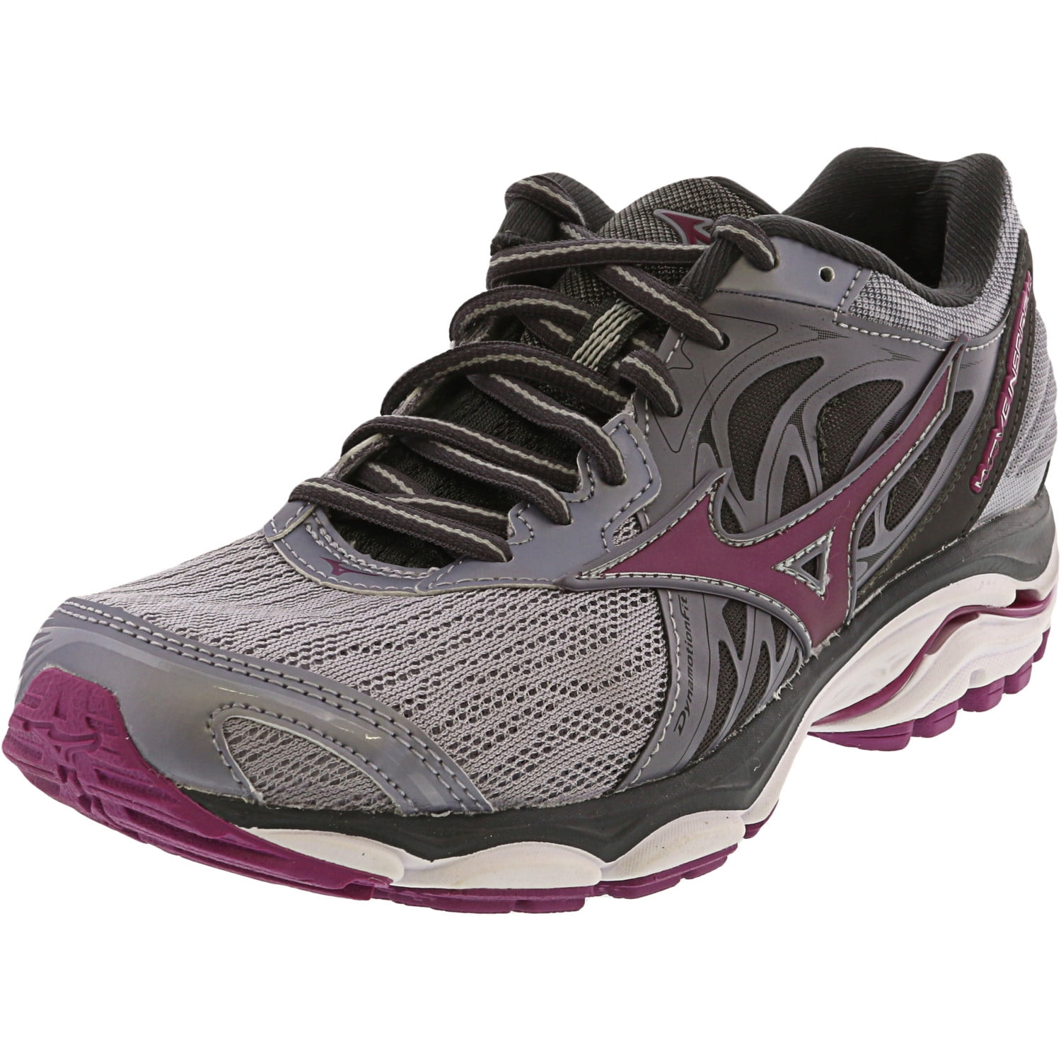 Mizuno - Mizuno Women's Wave Inspire 14 Grey / Purple Dark Ankle-High ...