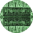 thumbnail image 1 of Ahgly Company Indoor Round Persian Emerald Green Traditional Area Rugs, 3' Round, 1 of 4
