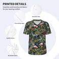 thumbnail image 3 of KLL Flamingos And Palm Leaves for Men's Baseball Shirts,Short Sleeve Casual Shirts Button Down Shirt for Men Beach Summer Wedding Shirt-X-Large, 3 of 7