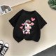 thumbnail image 4 of Playeras Negras Para Hombre Algodon, Camiseta De Manga Corta Con Cuello Redondo Y Estampado A La Moda Para Niñas Y Niños, Camiseta Holgada De Verano, Camisetas Casuales, 4 of 4