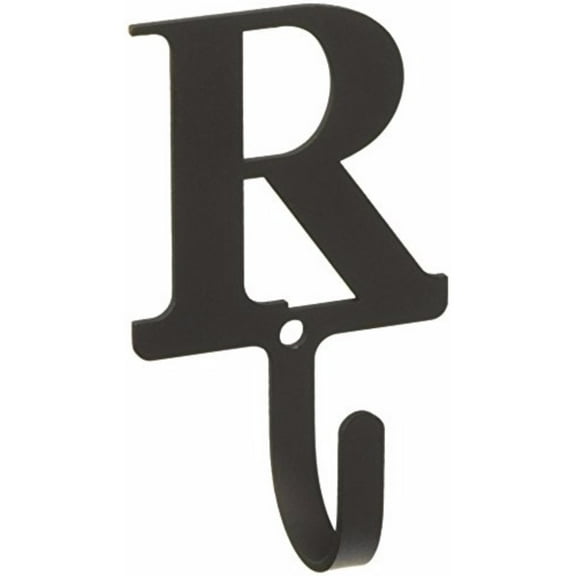 Home Indoor Modern Decorative Black Letter R - Wall Hook Small
