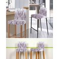 thumbnail image 5 of Purple Vintage Bar Stool Covers Set of 2, Striped Painting Retro Abstract Art Stretch Washable Bar Chair Covers with Backs, Removable Pub Counter Height Chair Cover for Kitchen Dining Room Cafe, 5 of 7