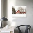 thumbnail image 4 of RUIYC Winter Scenes Pictures Barn Canvas Wall Art Winter House Painting Winter Barn Prints Snow Scenery Wall Art Christmas Winter Poster Rustic Red Barn Canvas Snowy Landscape Wall Art, 4 of 5