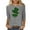 Gray, variant on xixinqiwan Shamrocks Shirt for Women 3/4 Sleeves,Women Lucky Four-Leaf Clover Graphic Shamrock Slainte Tshirt Carnival Seven Sleeve Tee Tops