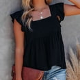 thumbnail image 2 of Aayomet Womens Casual Tops Women Pleated Top Shirt Spaghetti Strap Camisole Fit Casual Sleeveless Summer Tank Tops Fashion Shirt,Black XXL, 2 of 5
