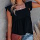 thumbnail image 3 of Gibobby Camiseta plisada para mujer, camisola con tirantes finos, camiseta sin mangas informal de verano, camiseta a la moda(Negro,CH), 3 of 5