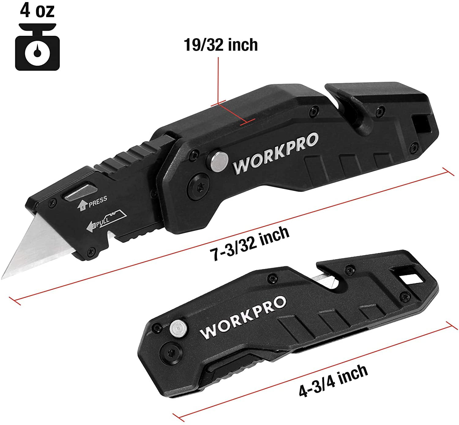 Zoid 3-in-1 Foldable Utility Knife with Contoured Body and Trax-Grip for  Safe and Quick Cutting, Functions as a Folding Utility Knife, Wire  Stripper, and Pocket Clip, Box Cutter, Cardboard Cutter - Yahoo