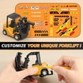 thumbnail image 5 of Remote Control Forklift with Trailer, 1/64 Mini RC Forklift Toys with Lights & Sound, RC Construction Vehicles for Boys Christmas Birthday Gifts, 5 of 9