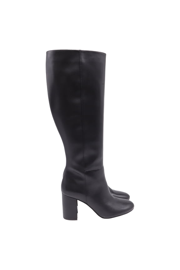 Pre-Owned Stuart Weitzman Knee High Boots in Black Leather