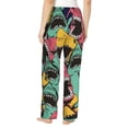 thumbnail image 3 of Picia Angry Shark Pattern Womens Soft Woven Cotton Elastic Waistband Sleep Pajama Pant Lounge Sleep Pant With Pockets And Drawstring-, 3 of 9