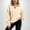 Beige, variant on Women's Casual Sweatshirt Quarter Zip up Solid Color V Neck Long Sleeved Pullover Fall Outfits Lightweight Comfy Y2k Tops 2025 with Pockets