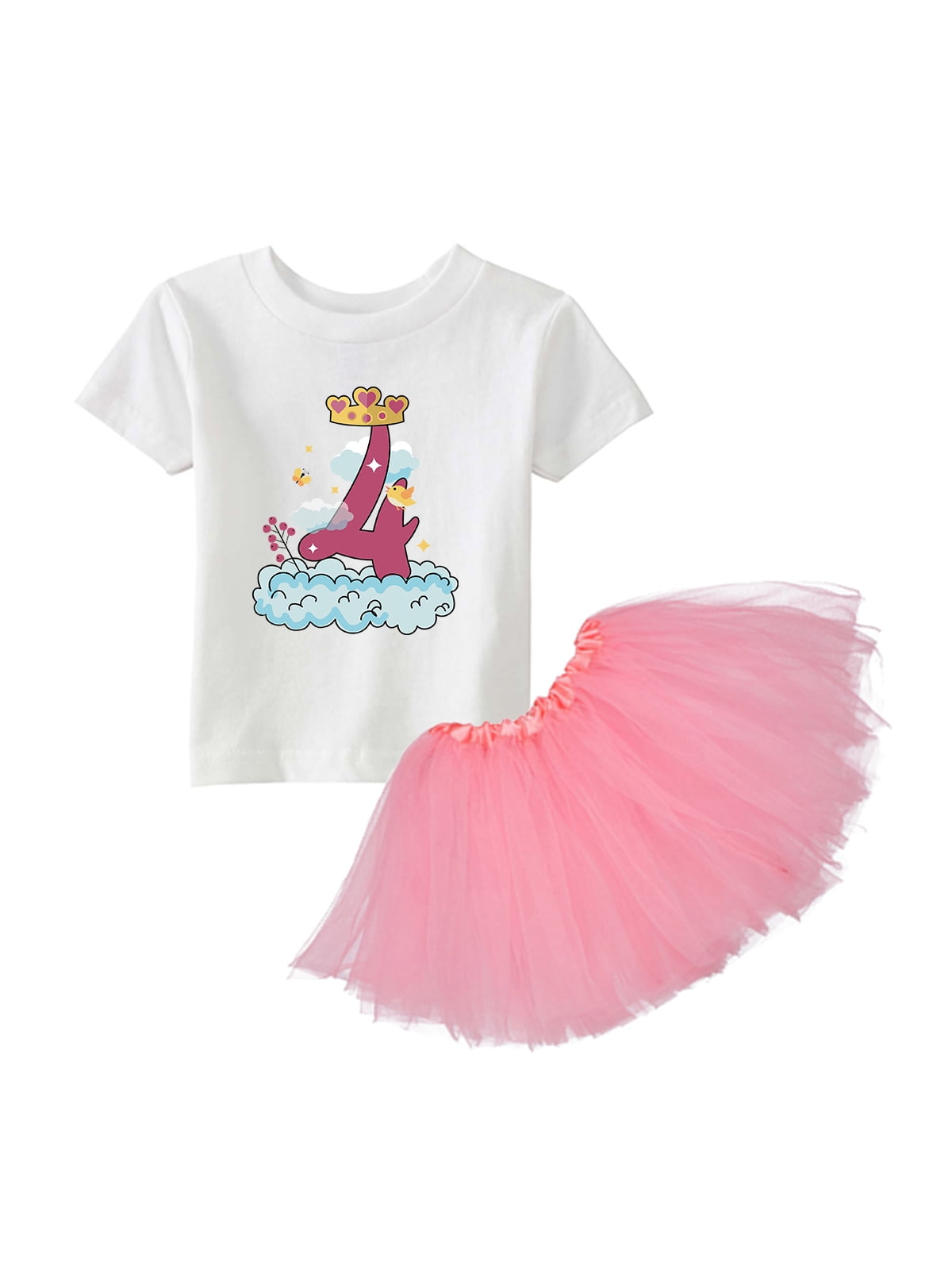 Rainbow Pony Unicorn 4th Birthday Girl Shirt Fourth Birthday Outfit Personalize