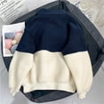 thumbnail image 4 of Womens Fleece Sherpa Coats Full Zip Stand Collar Sweatshirt Casual Long Sleeve Lightweight Overcoat, 4 of 6