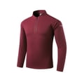 thumbnail image 2 of Blusa y camisa de manga larga con cuello alto para hombre, informal, a la moda, de color liso, para correr, fitness, de alta elasticidad, de manga larga, con cuello alto, para ejercicio, abrigo de pol, 2 of 6