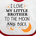 thumbnail image 4 of Inktastic I Love My Little Brother to the Moon and Back Boys or Girls Baby Bib, 4 of 4