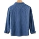 thumbnail image 4 of Blusa y camisa de manga larga con cuello vuelto para hombre, color liso, informal, a la moda, con bolsillos, solapa, manga larga, botones, cárdigan, abrigo, blusa de poliéster para hombre, 4 of 8