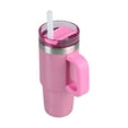 thumbnail image 3 of Ozark Trail 18 oz Vacuum-Insulated Stainless-Steel Tumbler with Handle, Pink Shimmer, 3 of 6