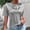 Gray, variant on Women's Metallic Shiny Tops Round Neck Short Sleeve Party Disco Tee Shirt Top Loose Summer Casual Womens Tops Tshirts