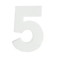 thumbnail image 1 of Chiffres en Mousse - 12 Pouces - Blanc (Chiffre - 5), 1 of 1