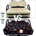 thumbnail image 3 of Uorisanigo Golf Cart Seat Covers Universal Colorful Dog Paw Print Golf Cart Seat Towel Blanket with 4 Front Pockets, Fits for EZGO, Club Car, Yamaha and More Golf Seat Protector, 3 of 6