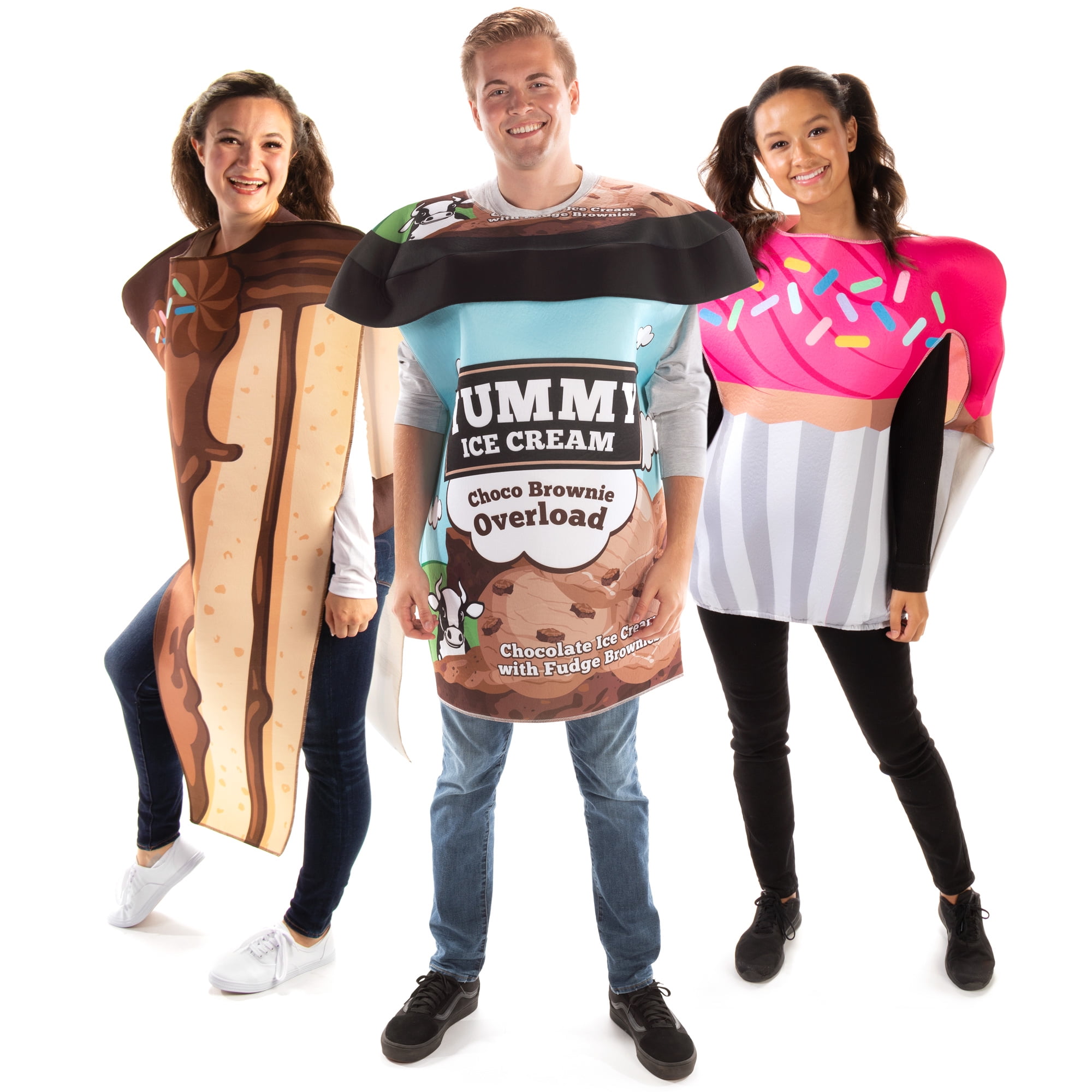 Snack Attack Group Halloween Costume - Unisex One-size Funny Food Costume 3-pack - Walmart.com
