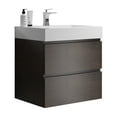 thumbnail image 4 of 24" Walnut Bathroom Vanity with Sink, Large Storage Wall Mounted Floating Bathroom Vanity for Modern Bathroom(without Drain and Faucet), 4 of 9