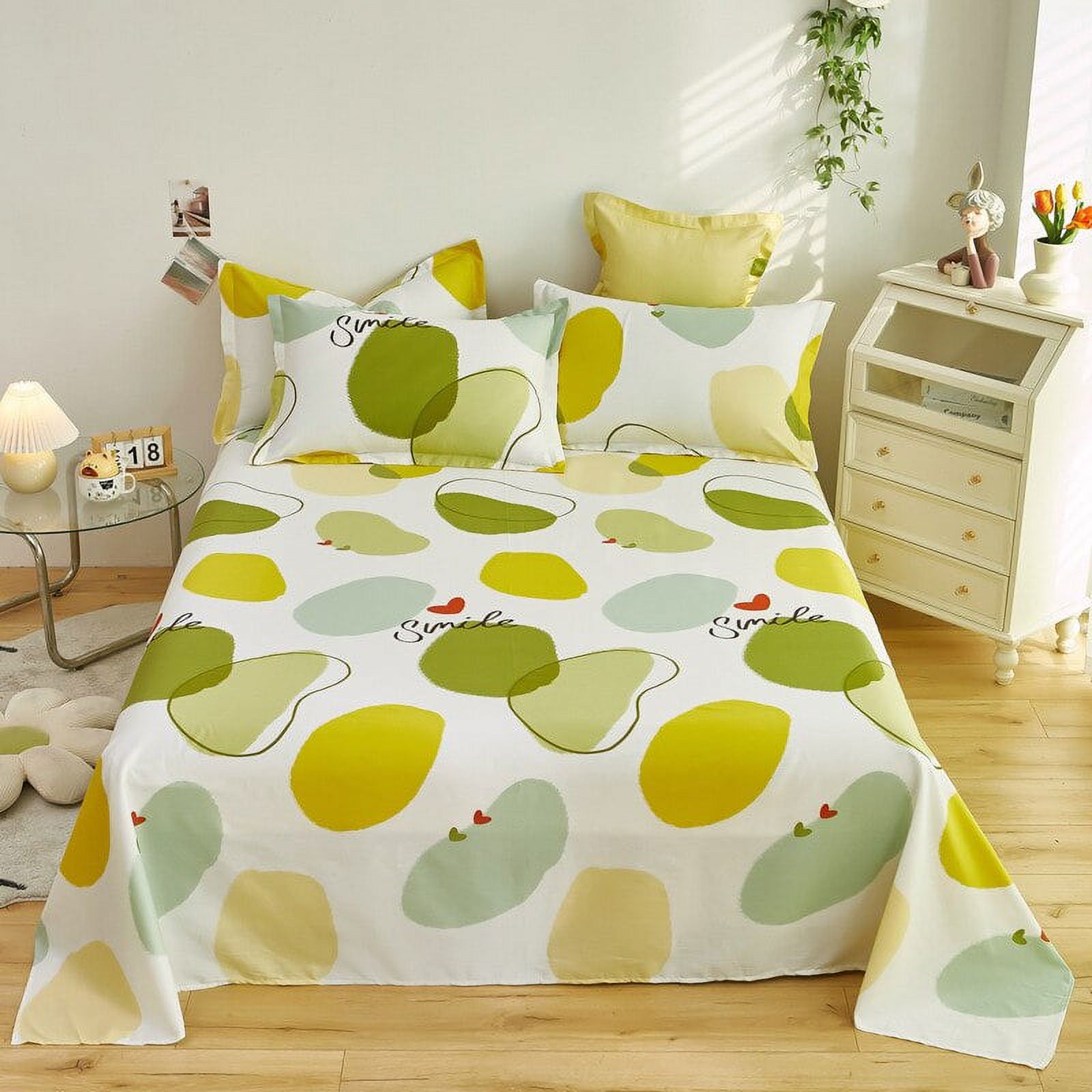ACMDL Pure Cotton Flat Sheets for Bed Soft Skin-friendly Cartoon Print ...