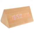thumbnail image 7 of Raindrops 1Pcs Bamboo LED Wooden Clock with Date Display and Temperature Display for Bedroom Burlywood 11.8*3.5*3.1in, 7 of 7