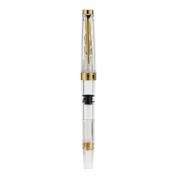 Calligraphy Pen Clear Fountain Pen Smooth Writing Pen Stationery Pen for Teens