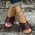thumbnail image 4 of Bkhluea Women Wedge Slide Sandals Flower Decor Comfortable Shoes For Home Travel Casual Daily Outdoor Walking Activities, 4 of 7