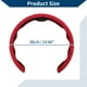 thumbnail image 4 of Funda para volante de cuero artificial PU ABS Protector de volante de automóvil Rojo 1 Pc, 4 of 6