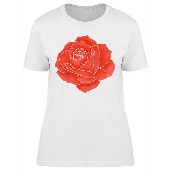 Stencil Rose T-Shirt Women -Image by Shutterstock, Female 3X-Large