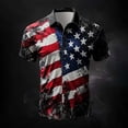 thumbnail image 2 of Mens Shirts 4th of July Patriotic Print Short Sleeve Shirt – Graphic Independence Day Tee Top Casual Wear, 2 of 4
