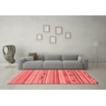 thumbnail image 3 of Ahgly Company Indoor Round Abstract Red Modern Area Rugs, 6' Round, 3 of 4