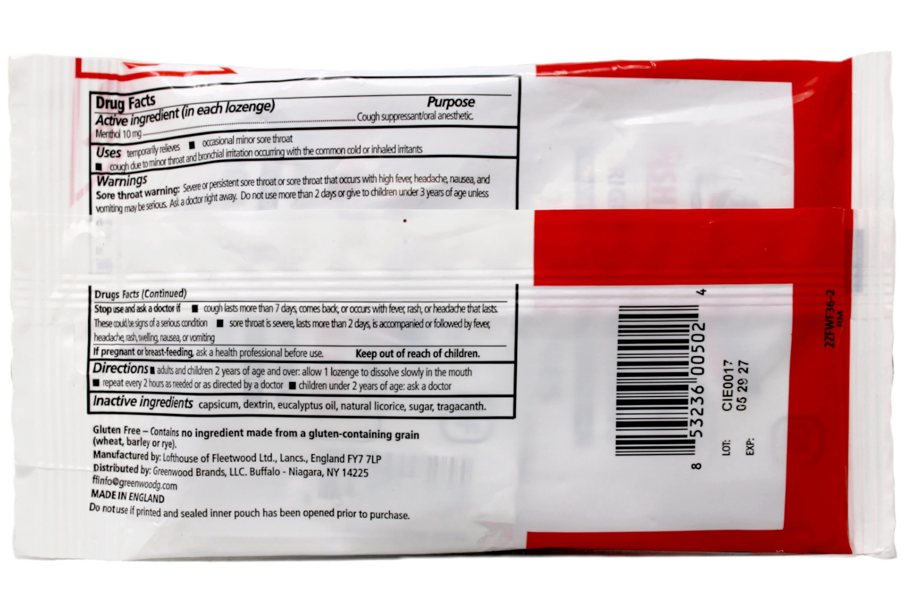 Fisherman's Friend Original Extra Strong Cough Suppressant Lozenges, 40-Count Bags (Pack of 12)
