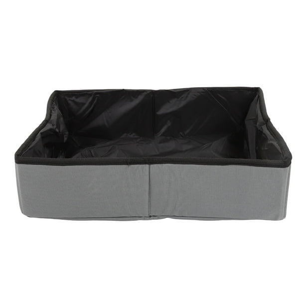 Caja de arena plegable para gatos, impermeable, portátil, para exteriores, para viajes, talla S, gris