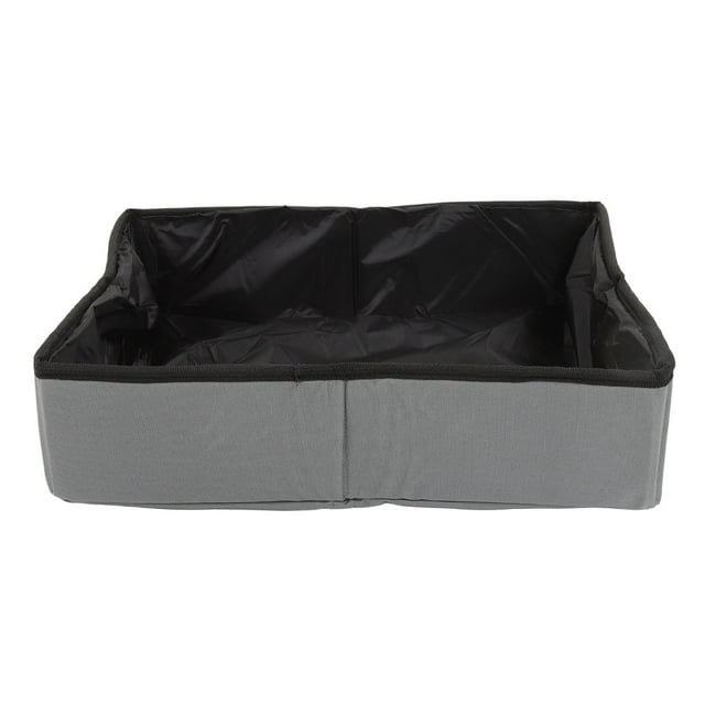 YUMILI Bac à litière pour Chat - Tissu Pliable étanche extérieur Portable Litière pour Chat Tissu Litière pour Chat de Voyage Bac à litière pour Chat pour Voyage en Plein air, S/M/L(S-Gris)