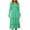 Green, variant on Cocktail Dresses for Women Wedding Guest Womens Autumn And Winter Solid Color Long Sleeve Round-neck Smocked Boho Dress A-Line Ruffle Frill Tiered Swing Midi Dress Tie Dye Tank dress